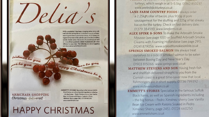 Emmett's products featured in Delia's Happy Christmas