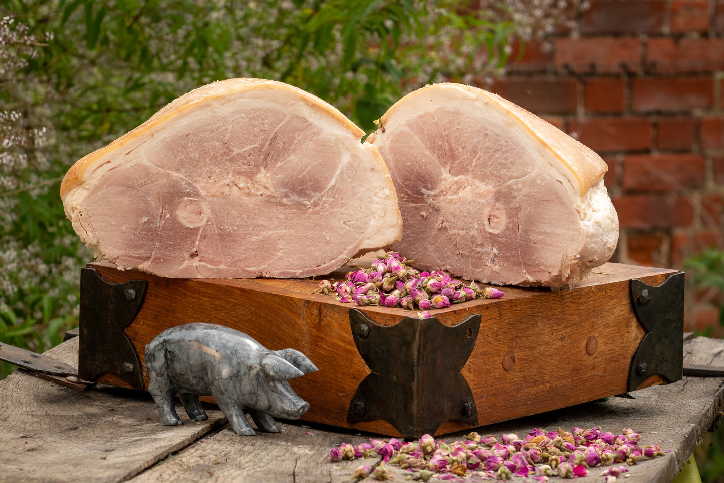 Rose Bud Unsmoked Cooked Half Ham On The Bone - Emmett's