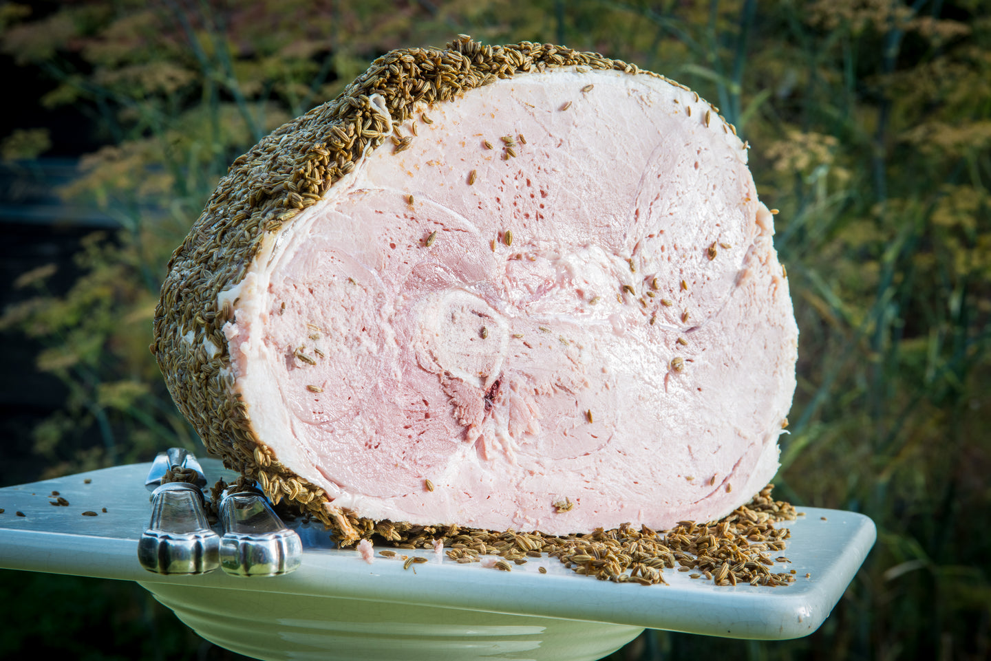 Fennel Seed Unsmoked Cooked Half Ham On The Bone - Emmett's